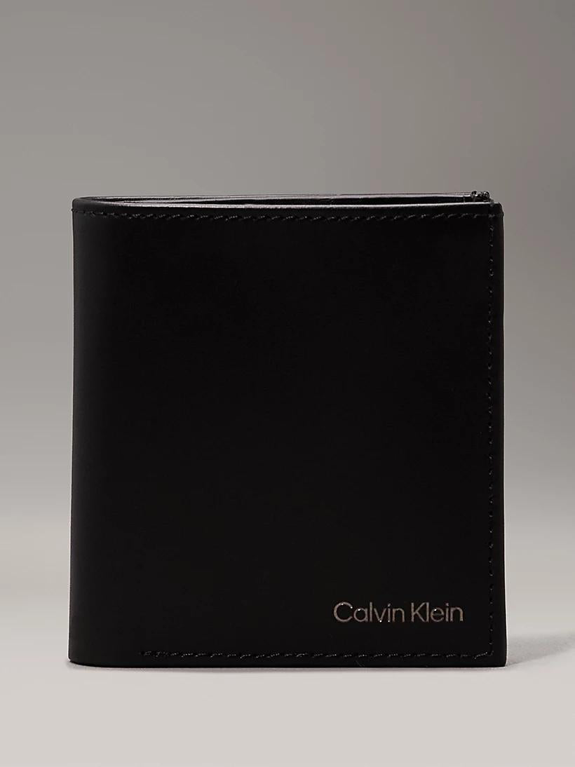 CK SMOOTH TRIFOLD 6CC W/COIN K50K512073/BEH CALVIN KLEIN