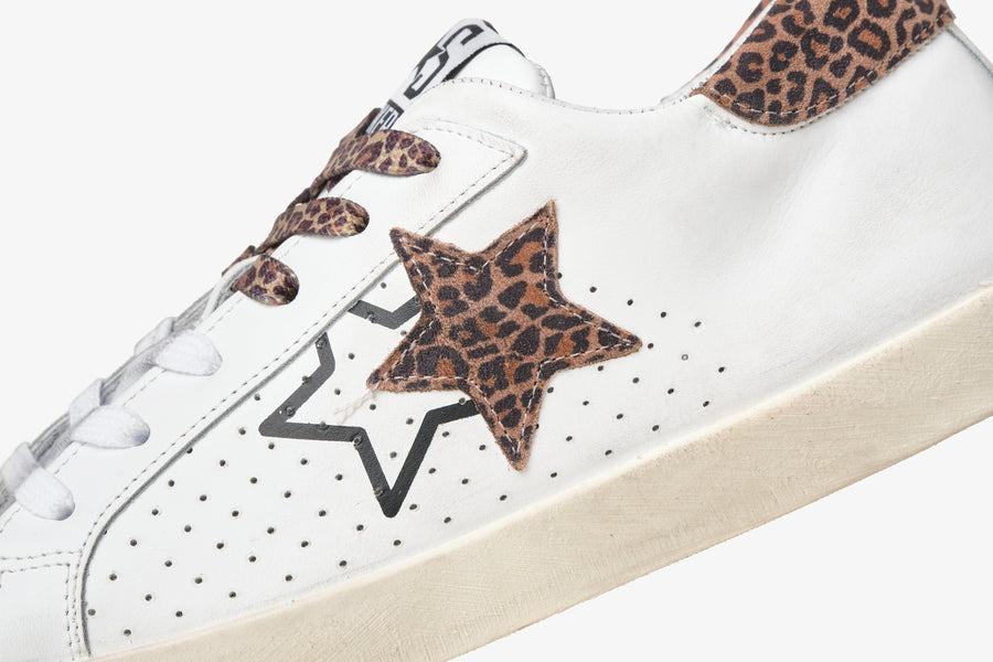 SNEAKERS PRIME STAR BIANCO/LEOPARDATO 