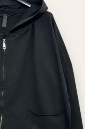 Felpa con zip e cappuccio VA-10682-VA-921265TU/Nero LOVEme