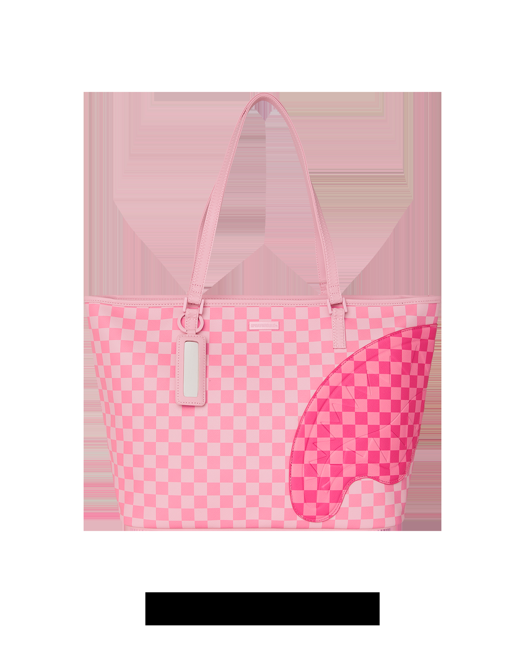 PINK SHARKS IN PARIS PATCH TOTE 