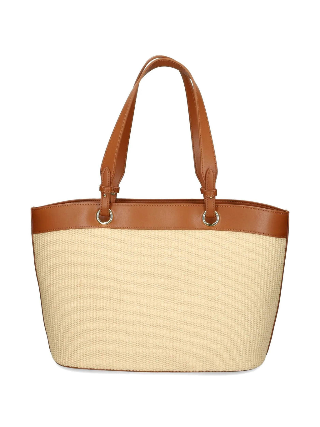 BORSA STRAW+PU CUOIO 