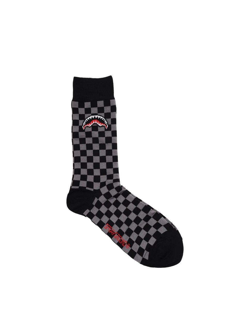 CHECKERED SOCKS SOCK15020/GREY SPRAYGROUND