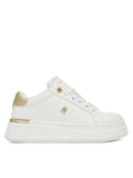 SNEAKER BASSA ALLACCIATA BIANCO/PLATINO 