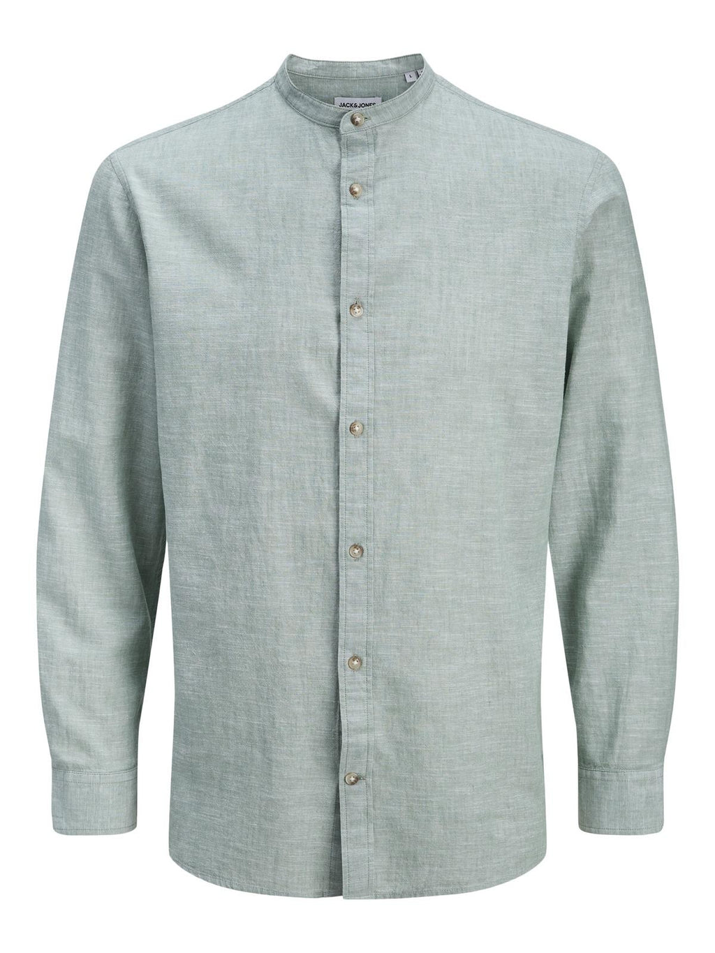 JJESUMMER LINEN BLEND BAND SHIRT L/S SN 