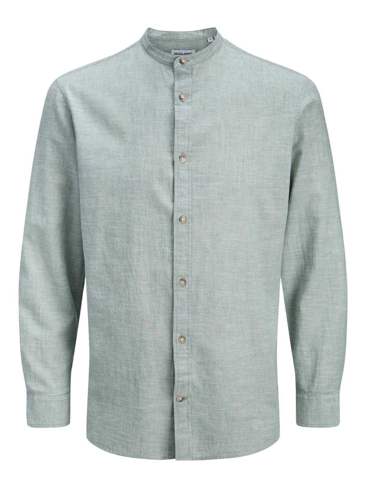 JJESUMMER LINEN BLEND BAND SHIRT L/S SN 