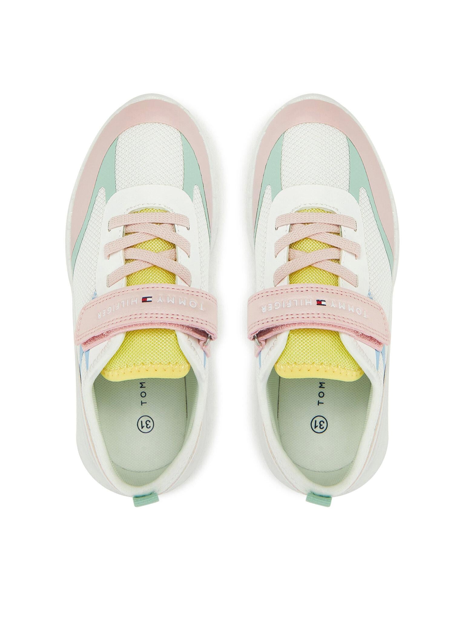 SNEAKER BASSA LACCI/VELCRO 