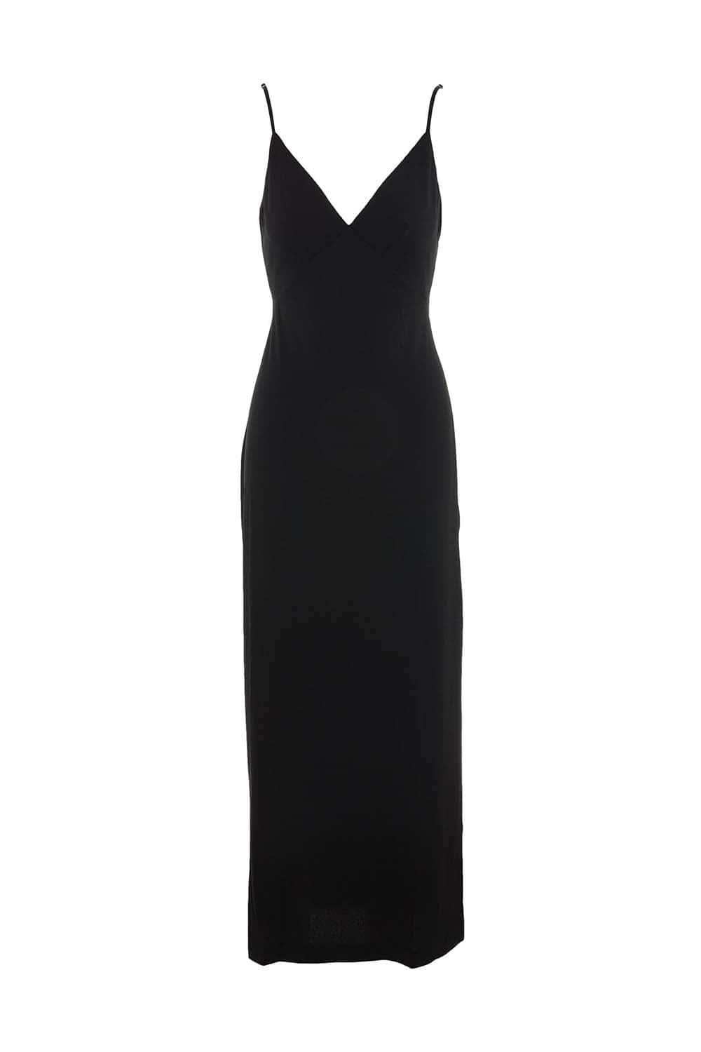 MICRO STRAPS RAMSHA LONG DRESS 