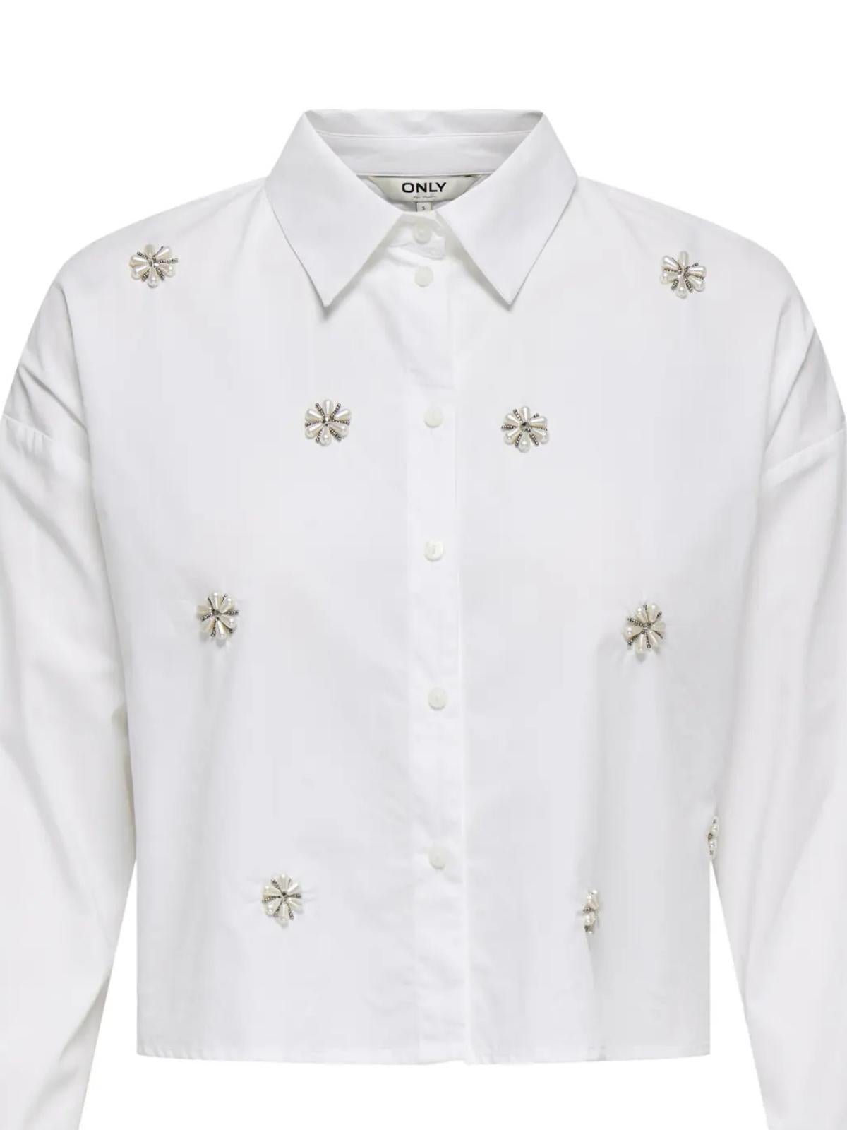 15371587/Bright White PEARL FLOWERS ONLY
