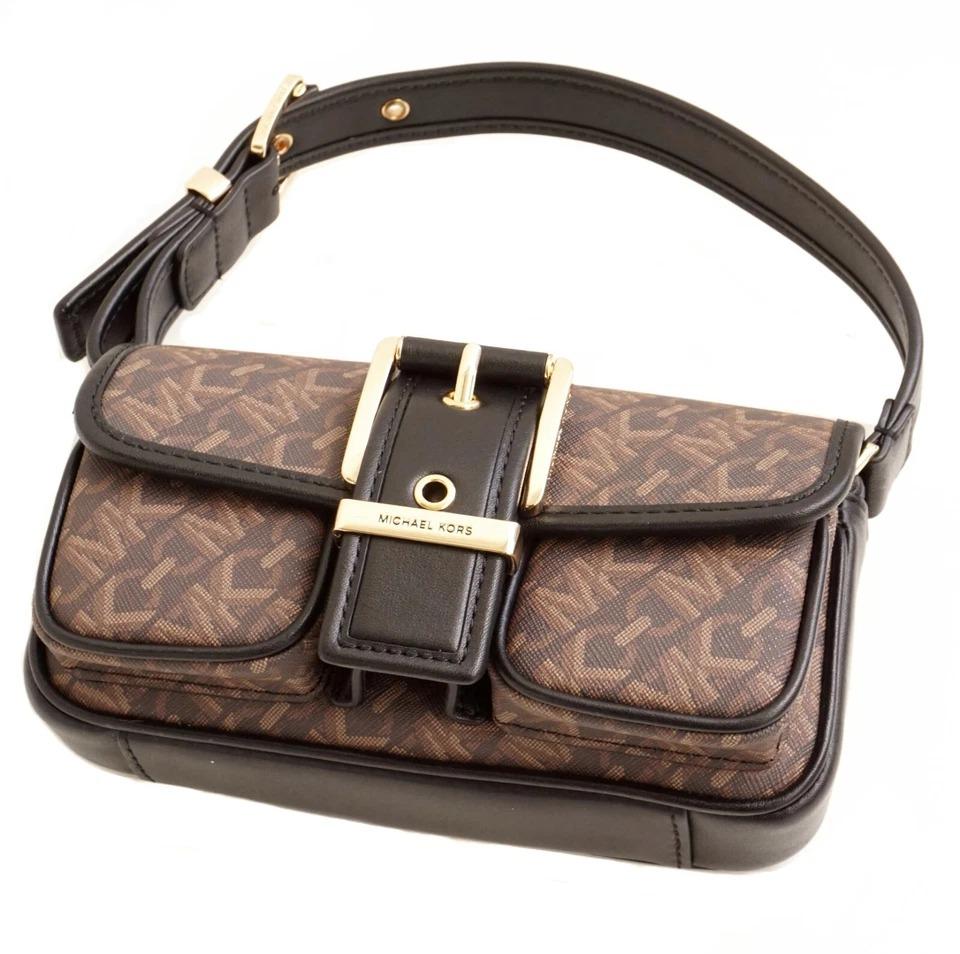 XSPOUCHETTE 32F4GBAU0B/BROWN BLACK MICHAEL KORS