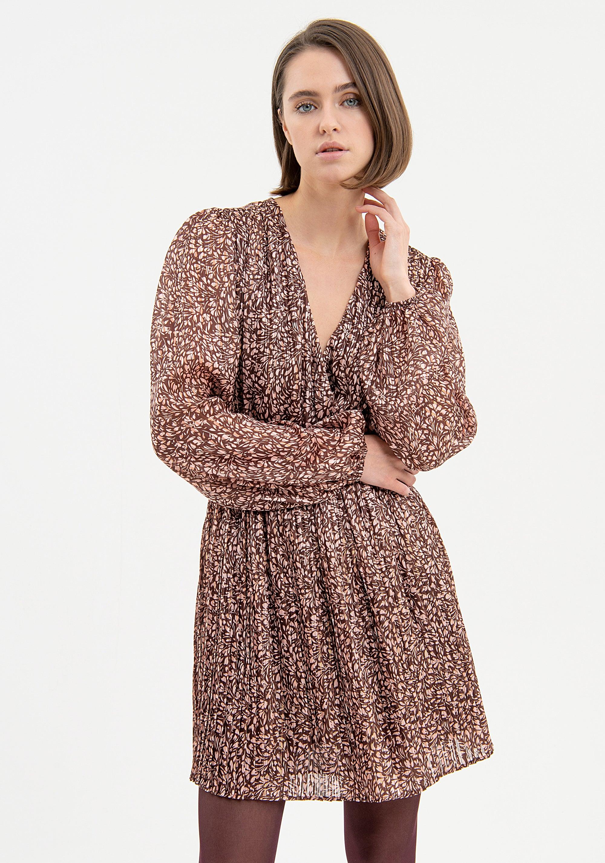 SHORT DRESS PRINT BROWNPOWDER 