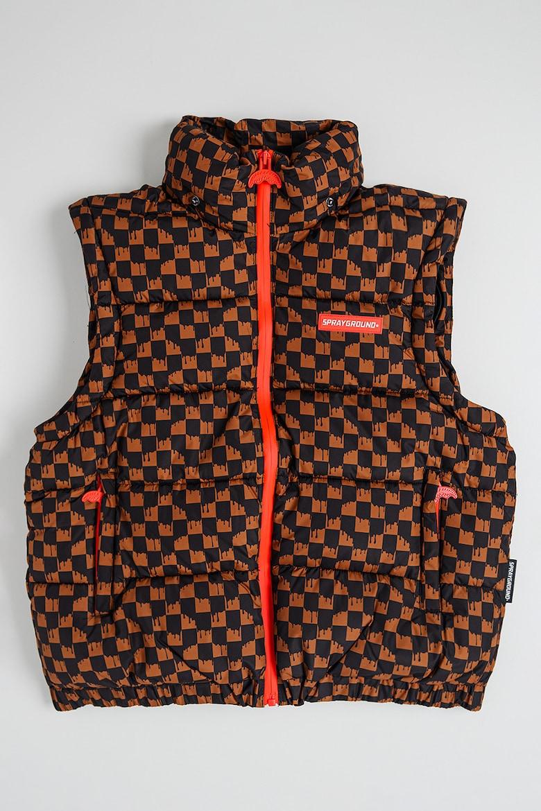 DRIP CHECK DETACH SLEEVE DOWN JKT J SPY1300/BROWN SPRAYGROUND