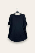 Basic crew neck cotton T-shirt, long sleeves