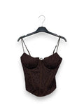 LOVEme Corsetto in pizzo con coulisse sulla schiena