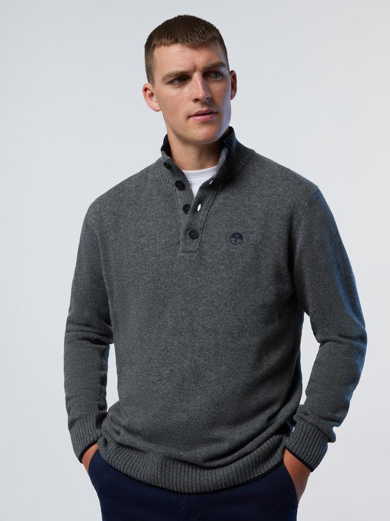 HALF BUTTON 7GG KNITWEAR 