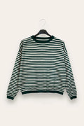 LOVEme Maglia girocollo a righe bicolore