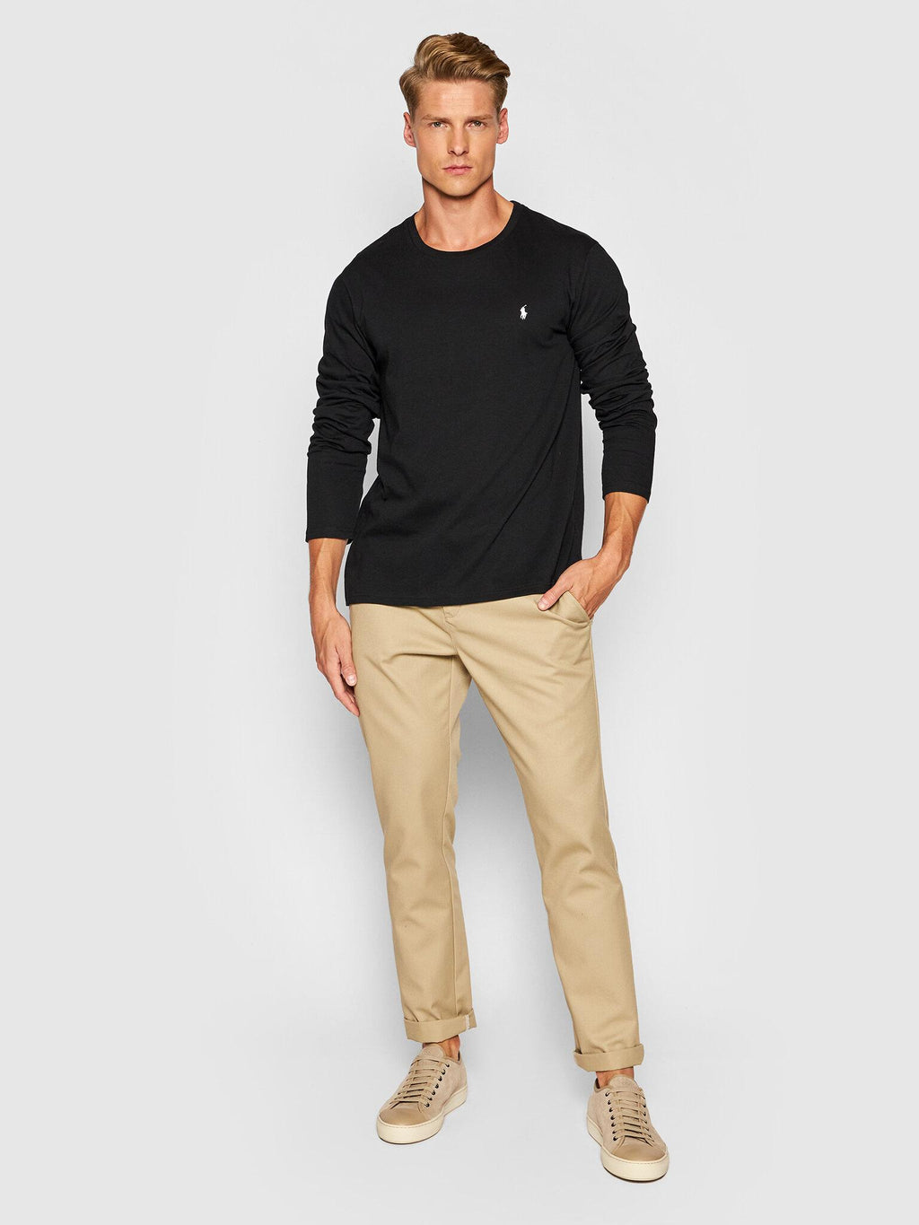 L/S CREW-SLEEP-TOP 714844759/0001 RALPH LAUREN