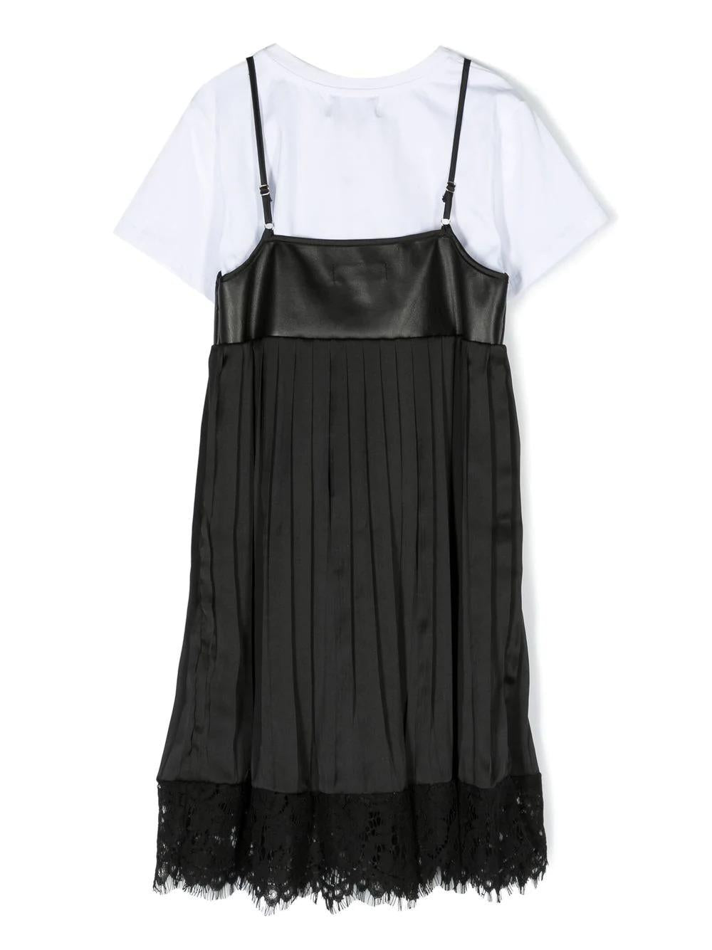 ABITO BIMATERIALE IN TESSUTO SPALMATO E RASO 231GJ2022/10418 TWINSET