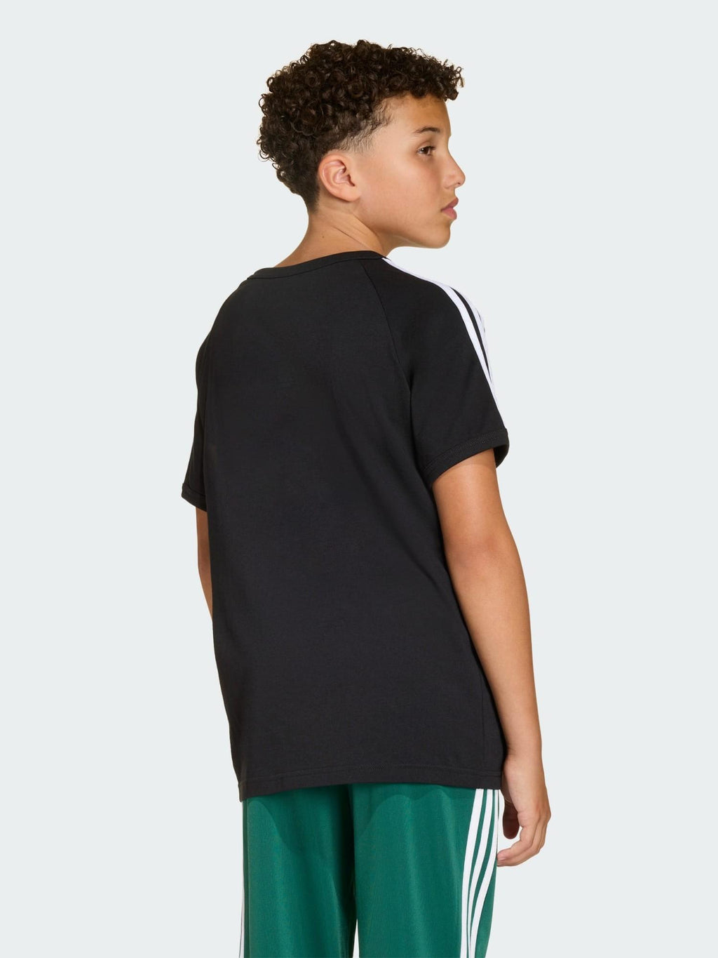 3 STRIPE TEE        BLACK/WHITE 