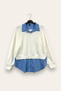 LOVEme Felpa con inserti a camicia