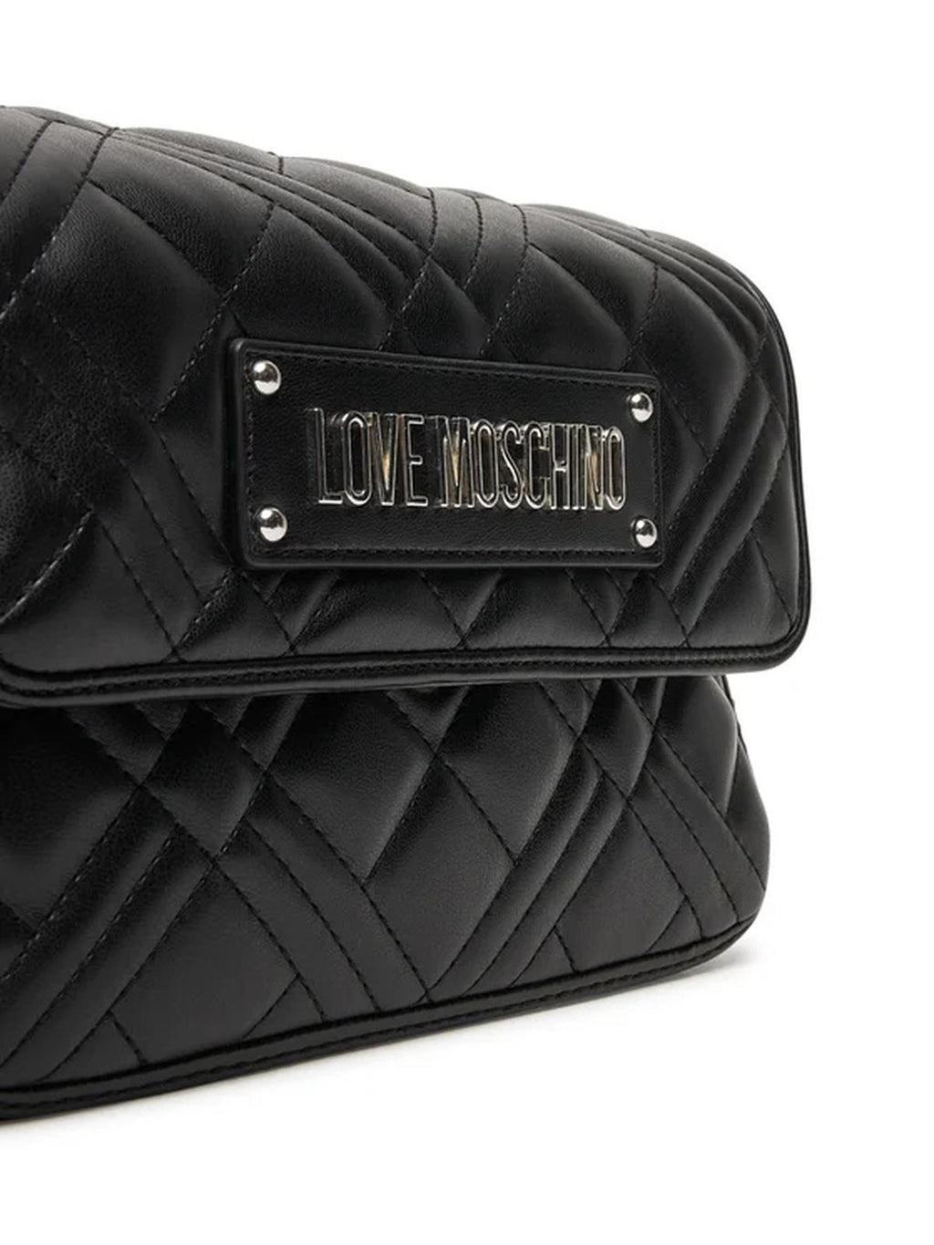 BORSA QUILTED PU NERO GALV.NIKEL 