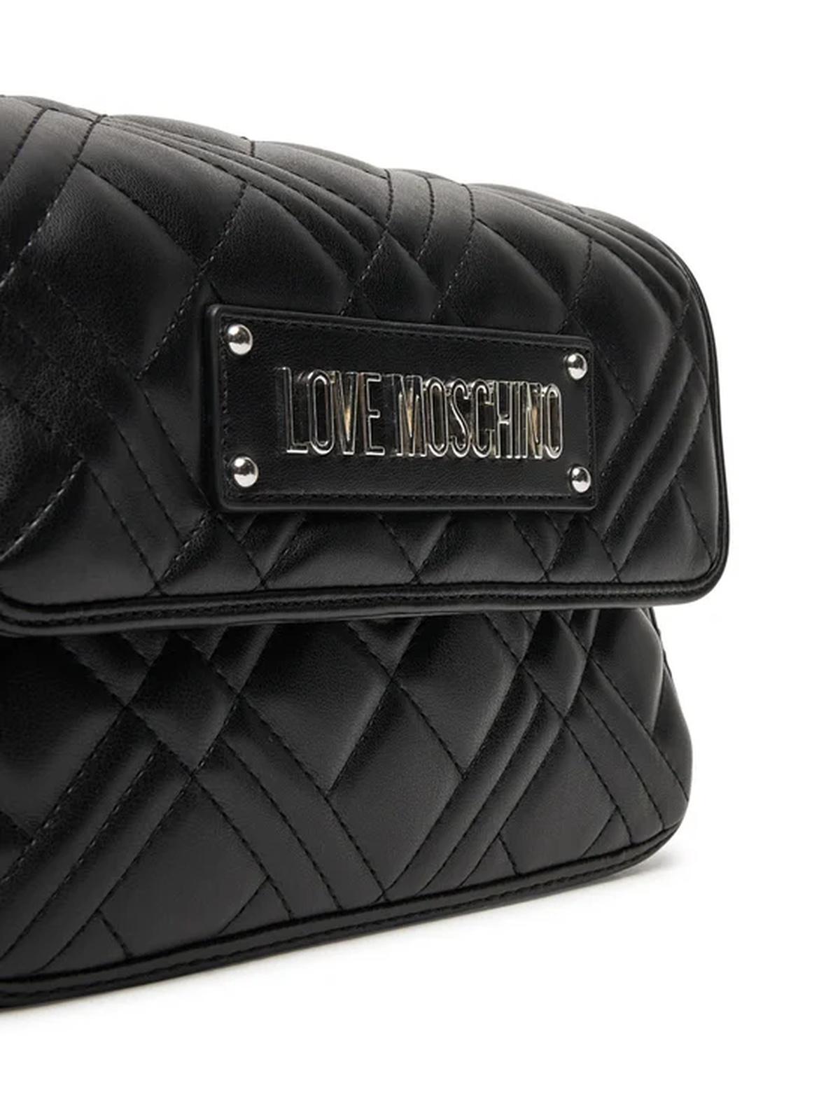 BORSA QUILTED PU NERO GALV.NIKEL 