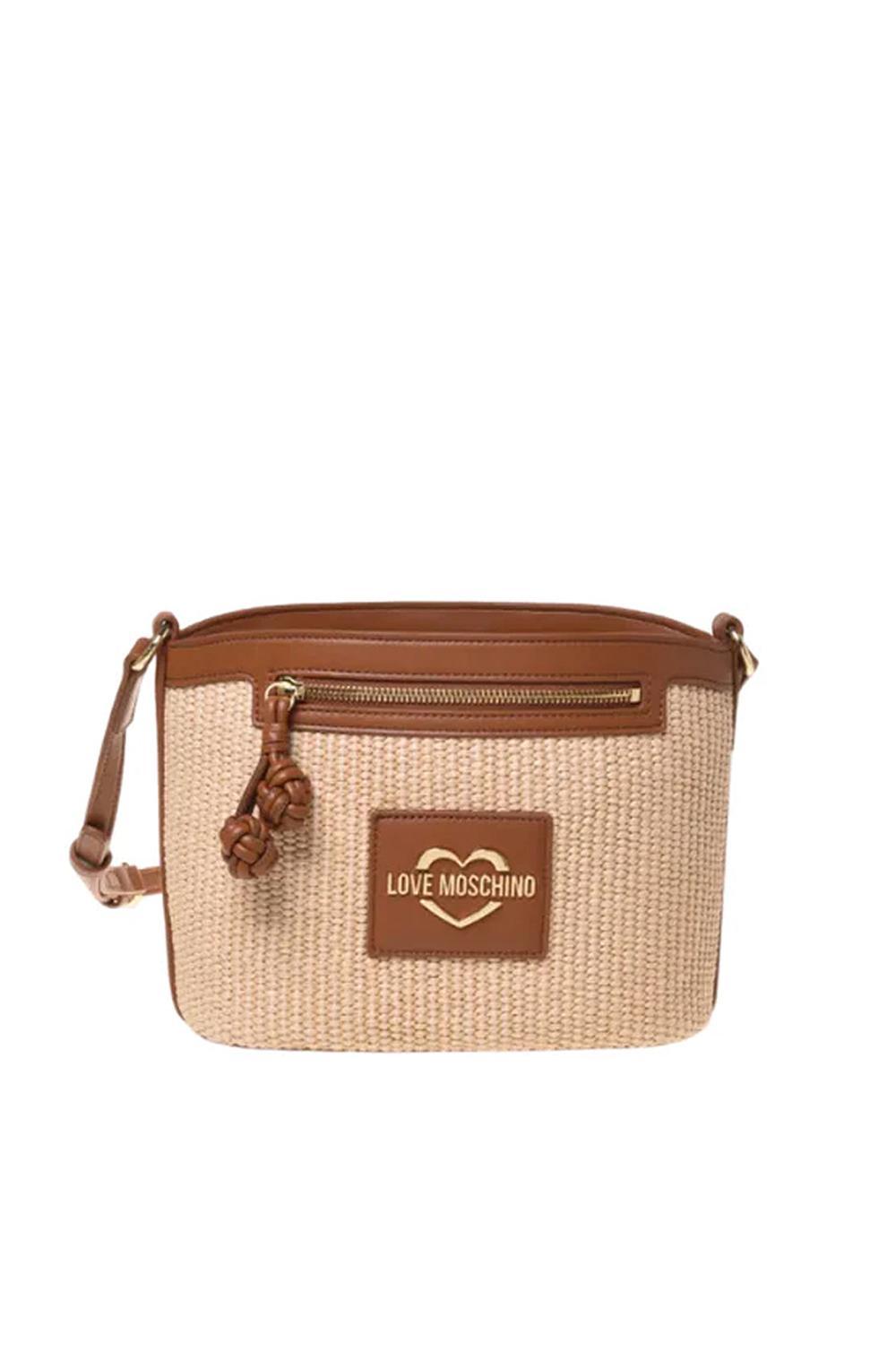 BORSA STRAW+PU CUOIO 