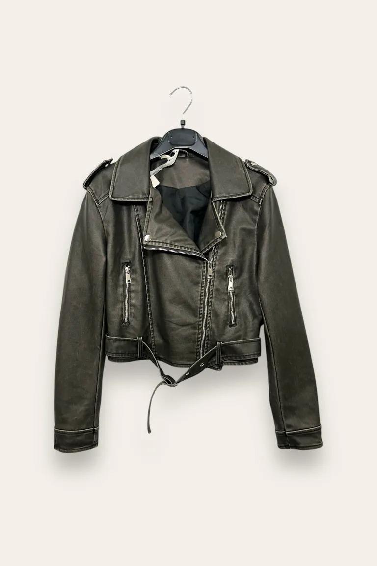 Giacca a chiodo in ecopelle YY-10723/Nero LOVEme