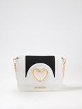 BORSA CANVAS NERO+PU BIANCO 