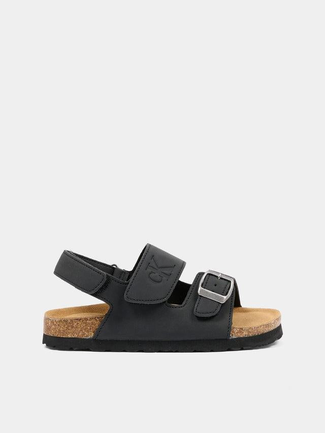 SANDALO VELCRO NERO 