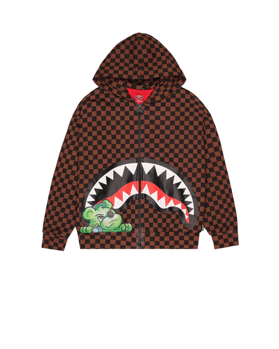 CATCH BEAR CHECK OVER FULLZIP HOODIE 
