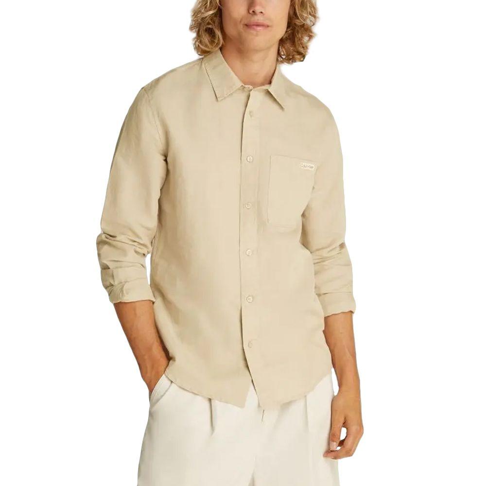 LINEN COTTON SHIRT J30J327295/PF0 CALVIN KLEIN JEANS