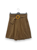 LOVEme Bermuda in modal con fusciacca e fibbia in legno, elastico retro vita