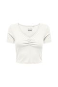 ONLY ONLBETTY LIFE S/S SCALLOP V-NECK CC JRS