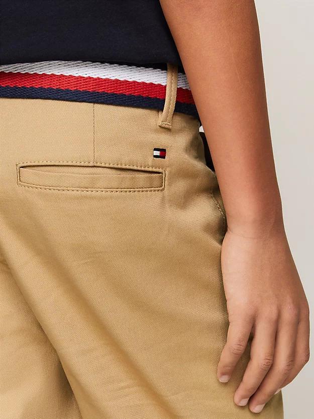 WOVEN BELTED SHORTS 