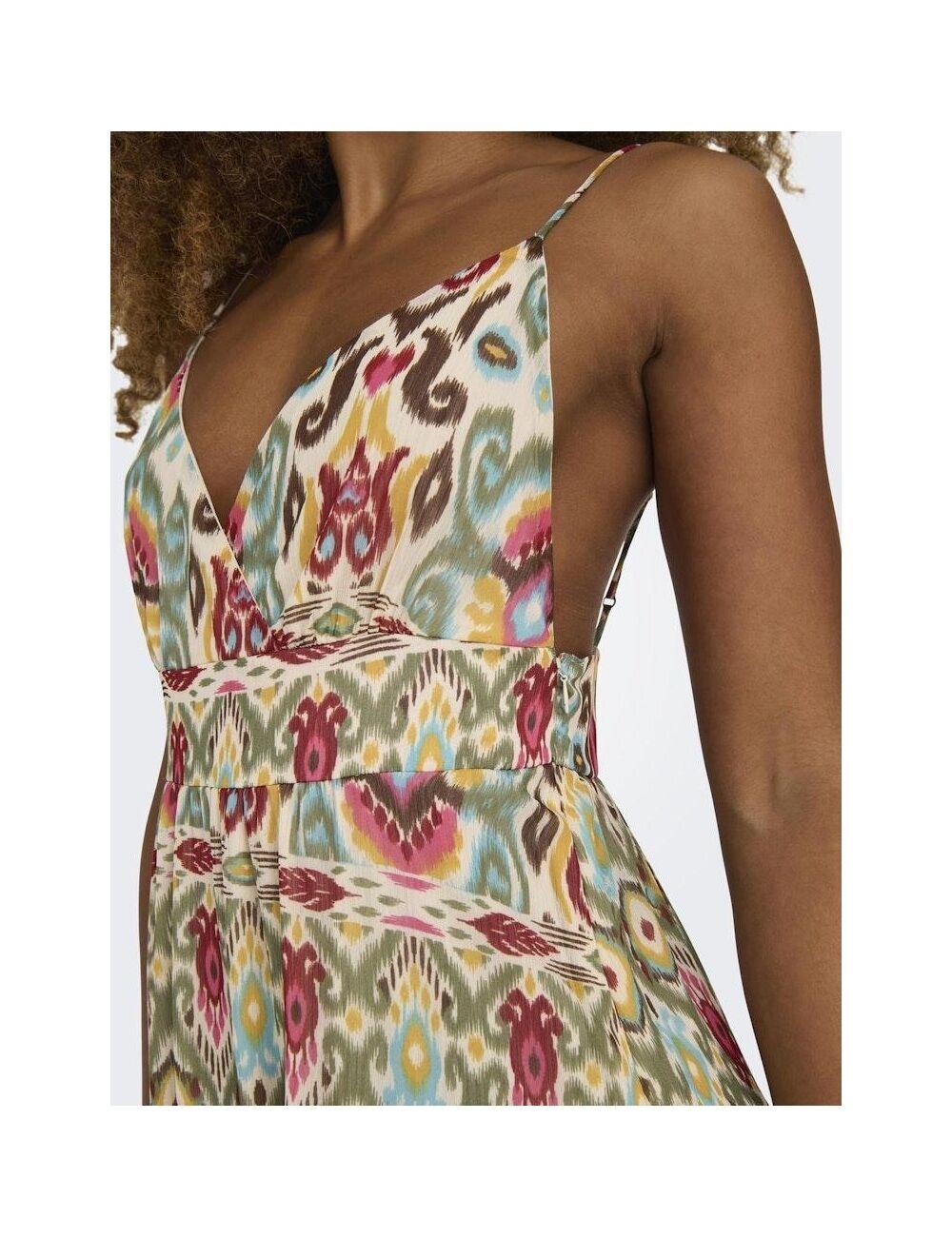 ONLASTA LIFE STRAP VNECK ANKEL DRESS PTM 
