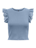 ONLY ONLMATHILDA S/L LACE DETAIL TOP JRS NOOS