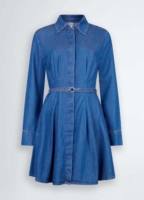 ECS ABITO CORTO DENIM PIEGHE 