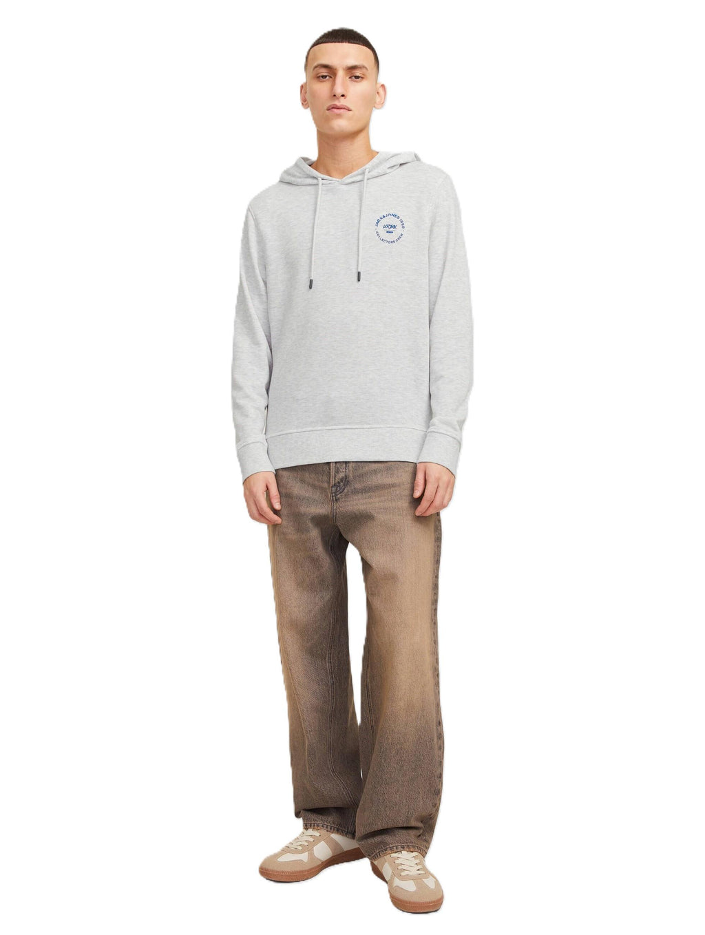 12269353/White Melange JACK AND JONES