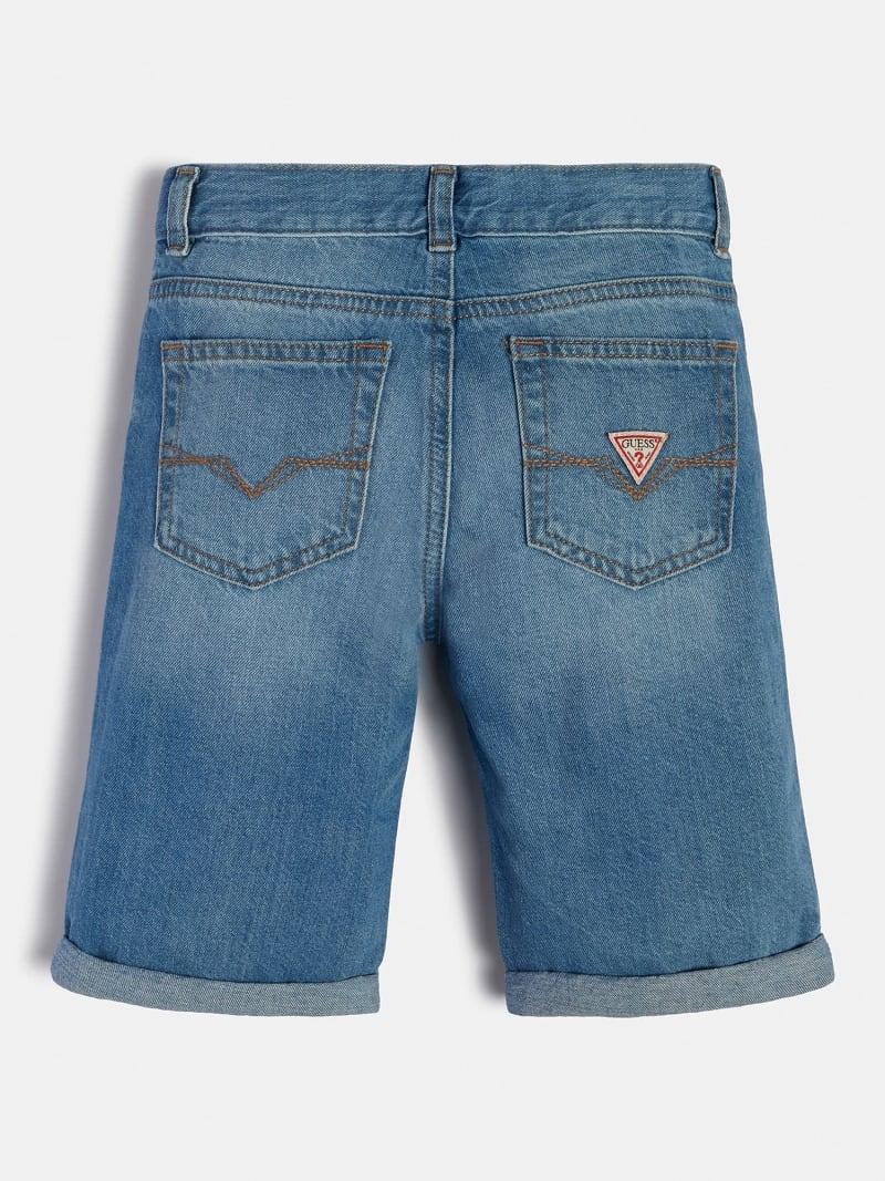 DENIM LINEN SHORTS 
