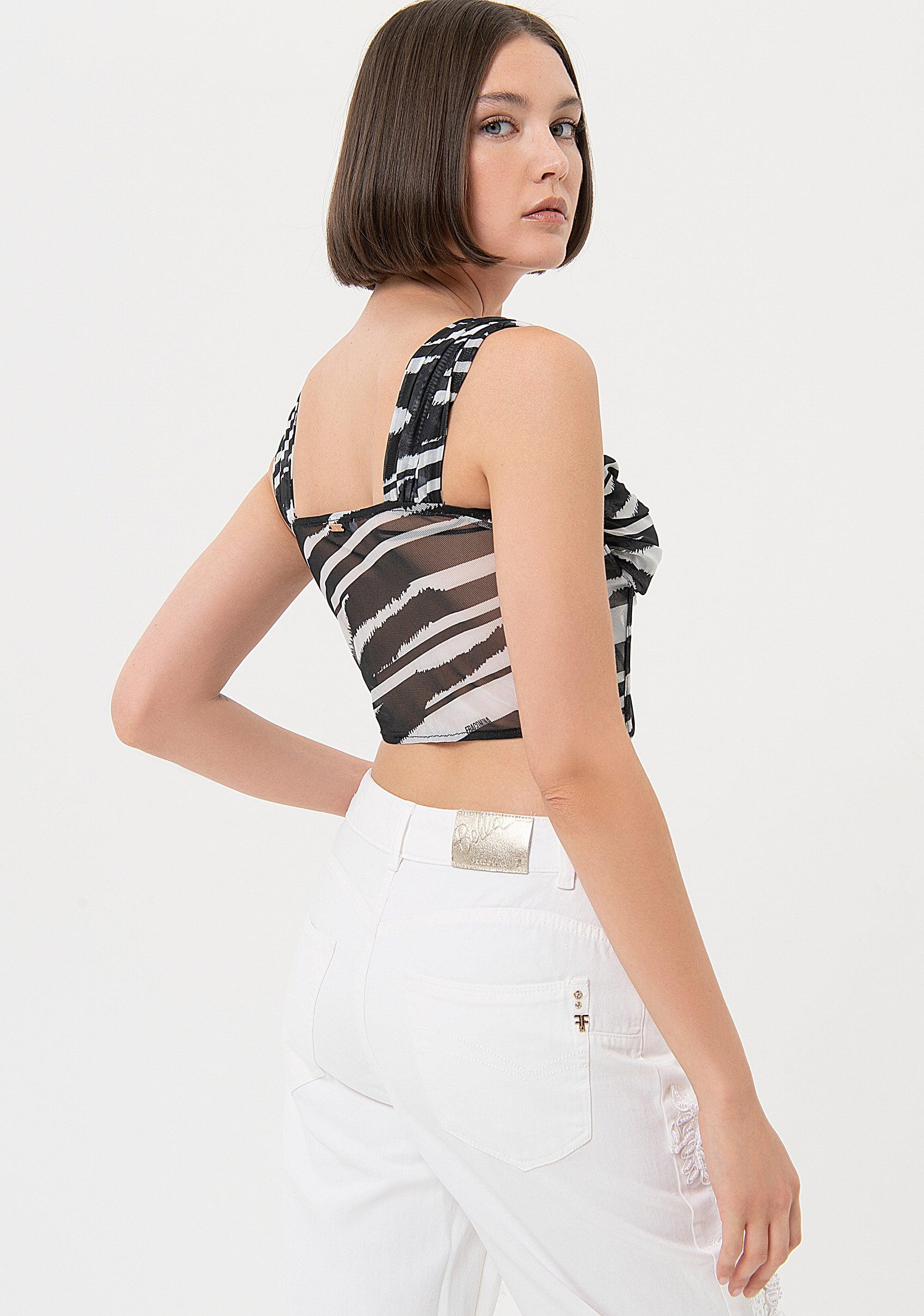 TANK TOP BLACKWHITE FR24ST2009W424R8/060 FRACOMINA