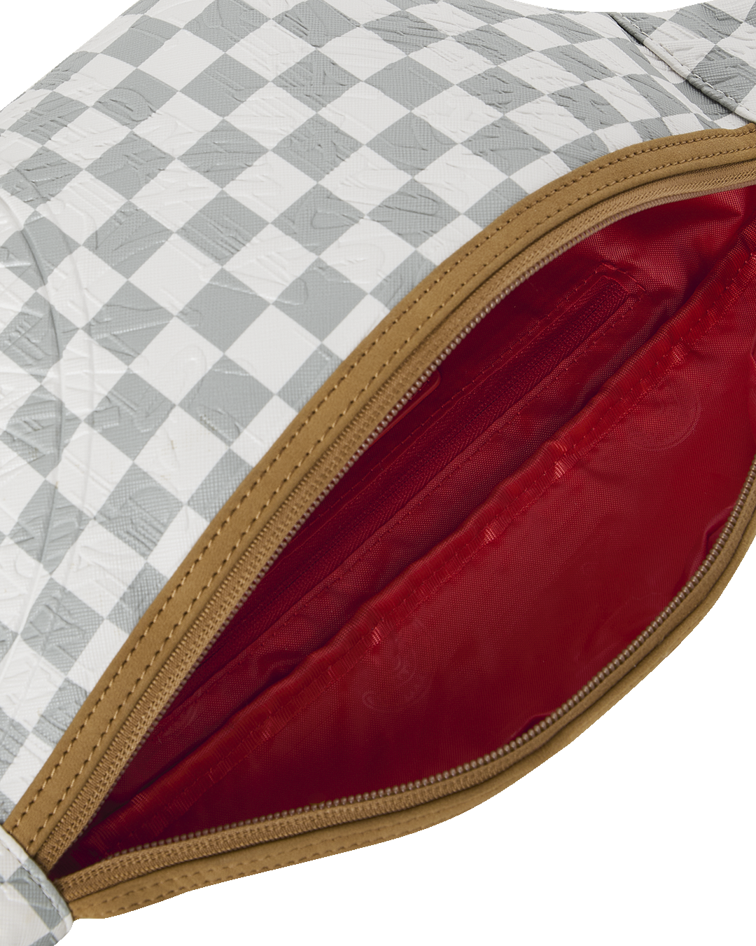 GRAFF EMBOSSED CREAM CHECK<BR/>SAVVY CROSSBODY 