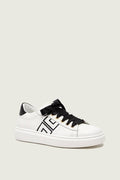 ELISABETTA FRANCHI La Mia Bambina SNEAKER BASSA ALLACCIATA BIANCO AVORIO/ORO