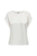 ONLY ONLLIEKE S/S SATIN MIX TOP WVN NOOS