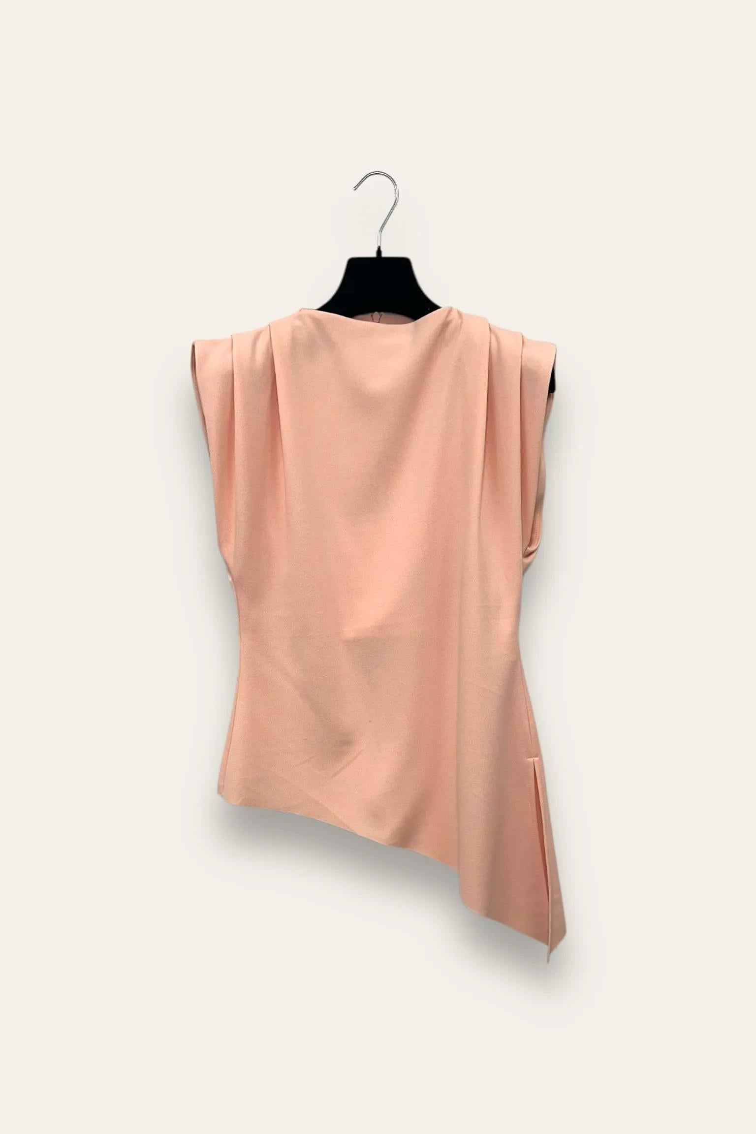 Blusa sagomata asimmetrica in crepe AM-10662-AM-8047/Rosa LOVEme