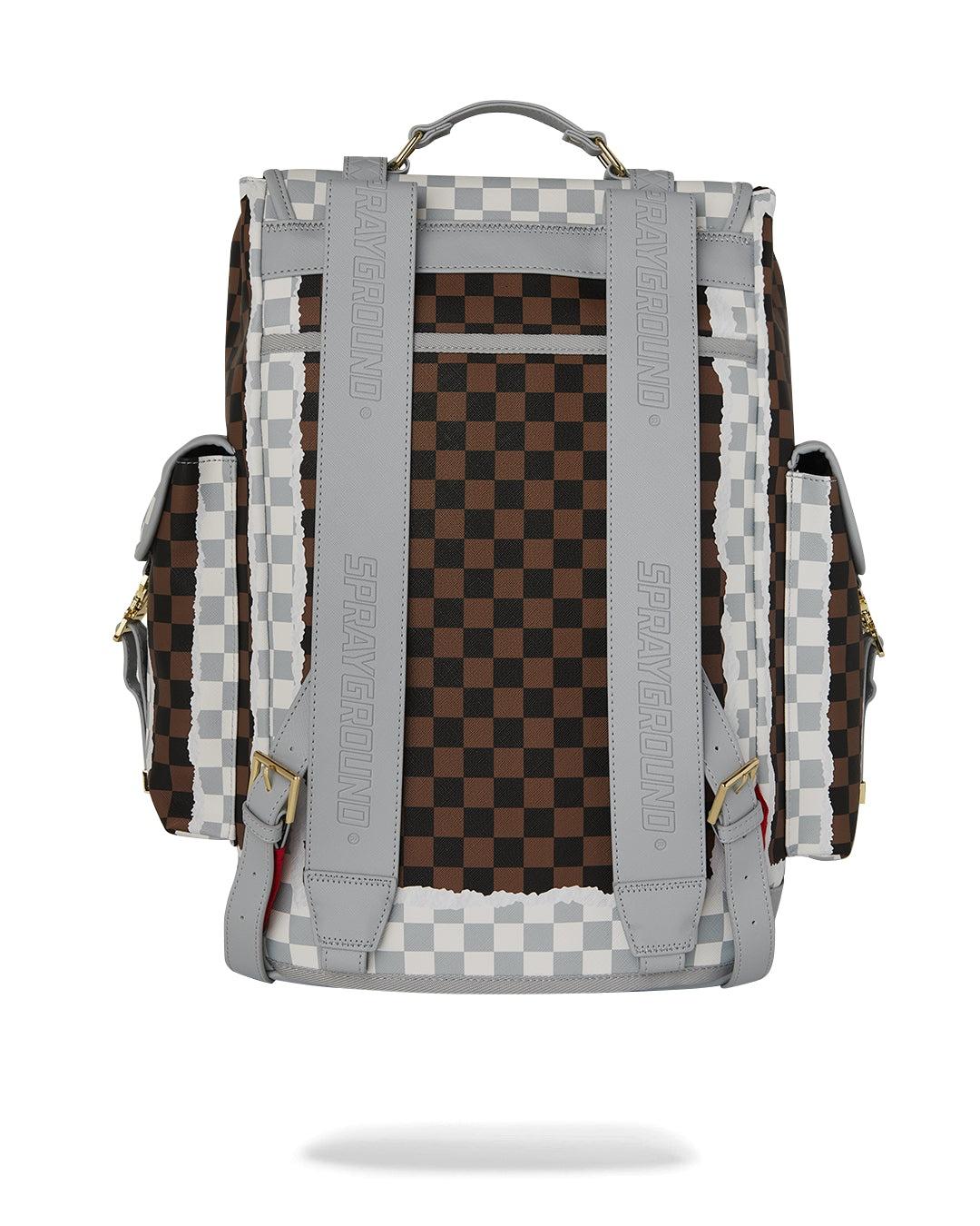CREAM BROWN TEAR CHECK MONTECARLO 910B8292NSZ/CHECK SPRAYGROUND
