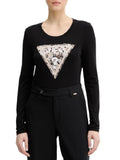 GUESS LS CN LEO TRIANGLE TEE