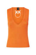PINKO AGNER TOP SETA COTONE LOGO IN