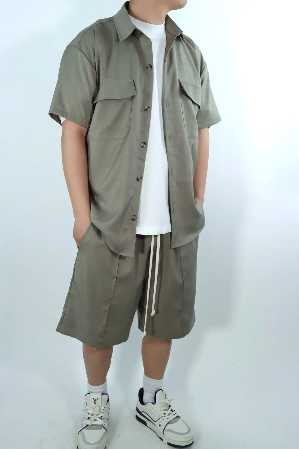BERMUDA+CAMICIA PRIMID-975/VERDE PRIMID