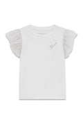 GUESS SS T-SHIRT W/MESH FRILL