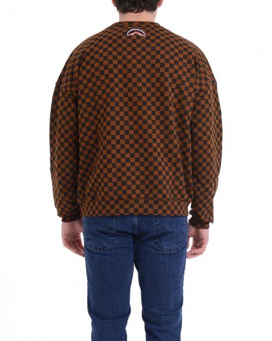 CHECKERED COLOR SCRATCH<BR/>CREWNECK 